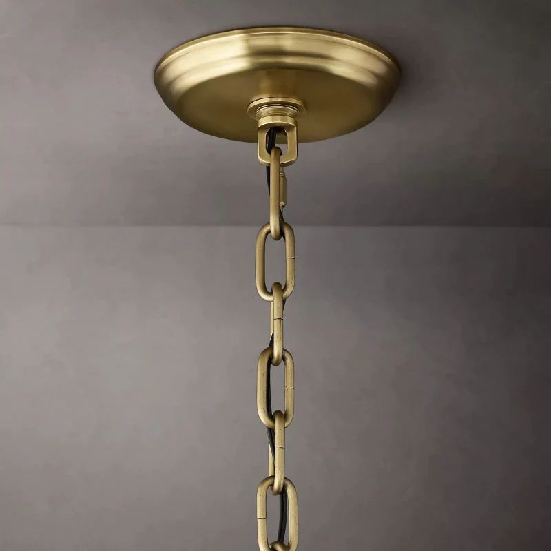 San Marco Vintage Glass Two-Tier Round Chandelier 37"