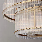 San Marco Vintage Glass Two-Tier Round Chandelier 60"