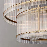 San Marco Vintage Glass Two-Tier Round Chandelier 60"