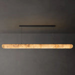 Rivage Lisse Veined Alabaster Linear Chandelier 80"