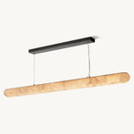 Rivage Lisse Veined Alabaster Linear Chandelier 80"