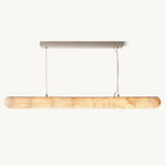 Rivage Lisse Veined Alabaster Linear Chandelier 80"