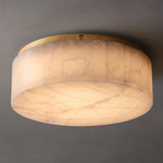 Rivage Veined Alabaster Round Flush Mount