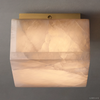 Rivage Veined Alabaster Square Flush Mount