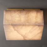 Rivage Veined Alabaster Square Flush Mount