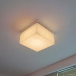 Rivage Veined Alabaster Square Flush Mount