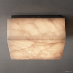 Rivage Veined Alabaster Square Flush Mount