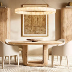 Rivage Veined Alabaster Round Chandelier 60"