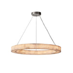 Rivage Veined Alabaster Round Chandelier 40"
