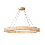 Rivage Veined Alabaster Round Chandelier 60"