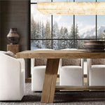 Rivage Veined Alabaster Rectangular Chandelier 54"