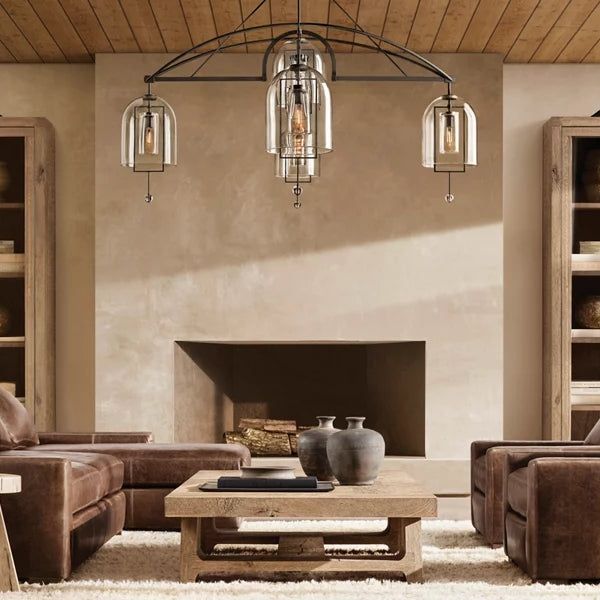 Fulcrum Blown Glass Round Chandelier 48"