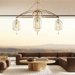 Fulcrum Blown Glass Round Chandelier 85"