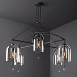 Fulcrum Blown Glass Round Chandelier 73"