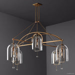 Fulcrum Blown Glass Round Chandelier 60"