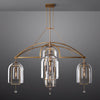 Fulcrum Blown Glass Round Chandelier 73"