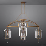 Fulcrum Blown Glass Round Chandelier 73"