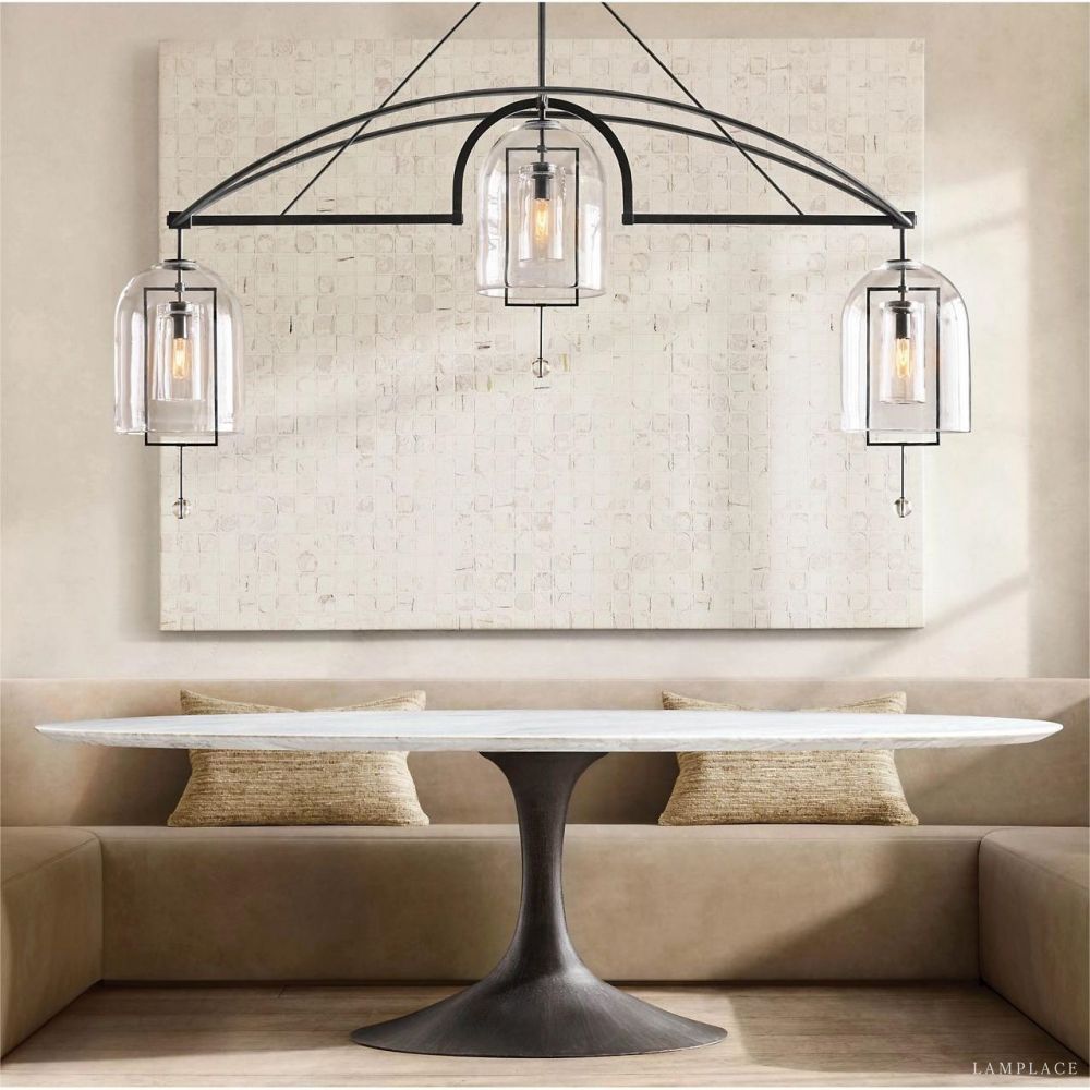 Fulcrum Blown Glass Round Chandelier 61"