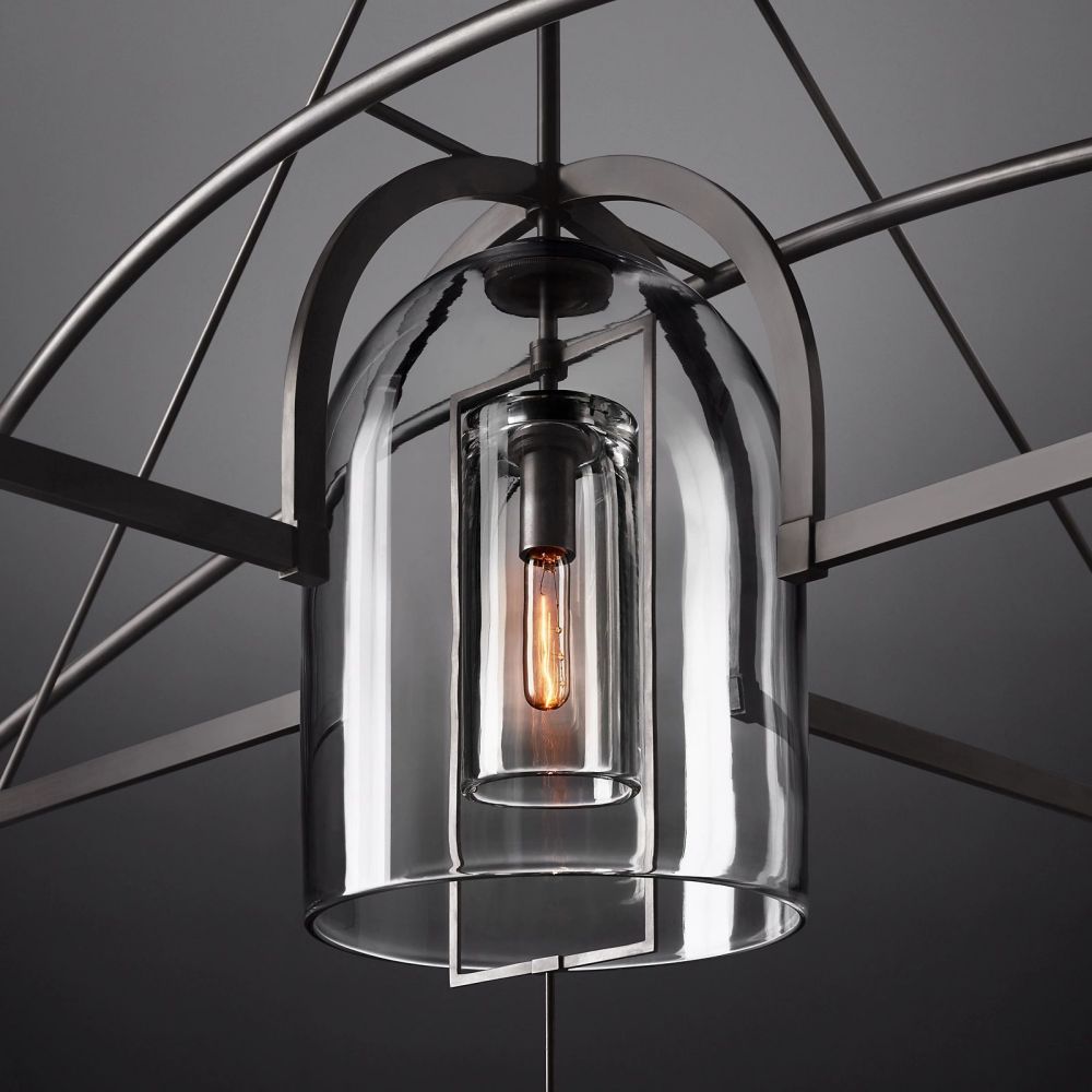 Fulcrum Blown Glass Round Chandelier 48"
