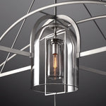 Fulcrum Blown Glass Round Chandelier 73"