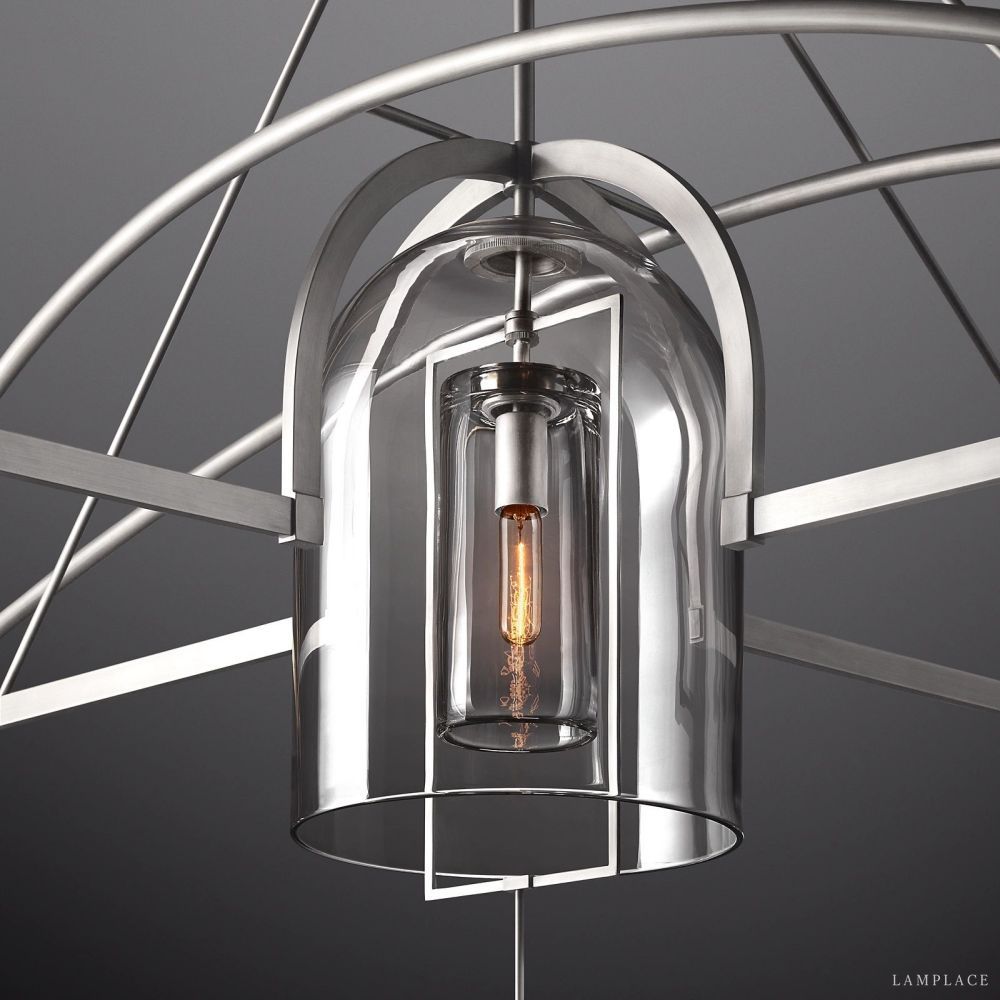 Fulcrum Blown Glass Round Chandelier 60"