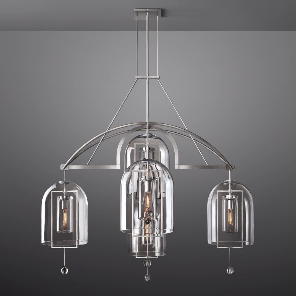 Fulcrum Blown Glass Round Chandelier 60"