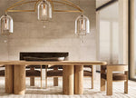 Fulcrum Blown Glass Linear Chandelier 48"