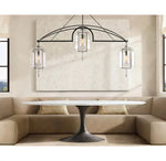Fulcrum Blown Glass Linear Chandelier 48"