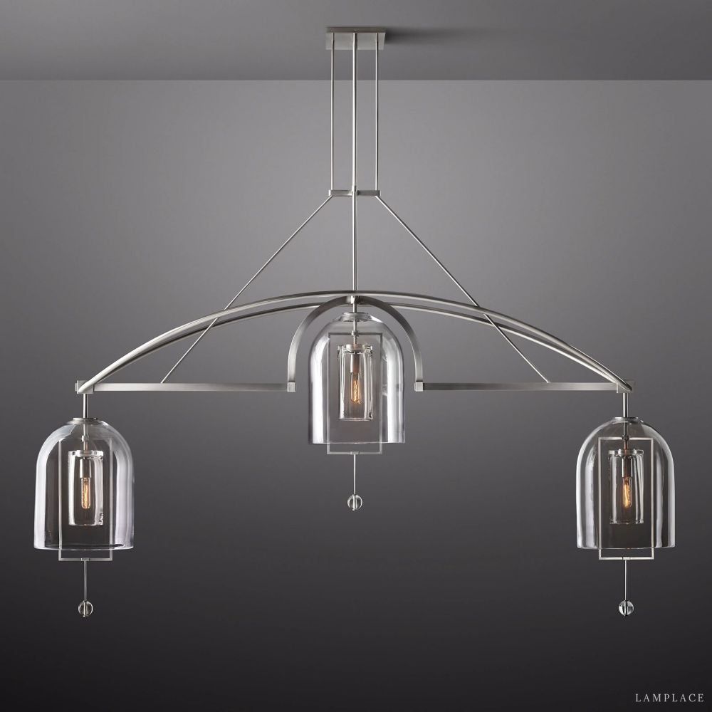 Fulcrum Blown Glass Linear Chandelier 85"