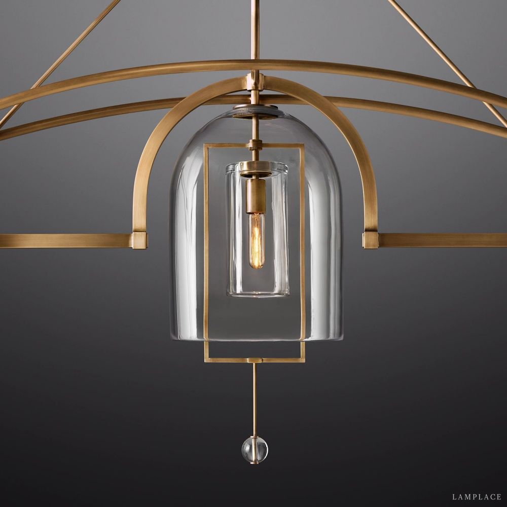 Fulcrum Blown Glass Linear Chandelier 85"