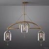 Fulcrum Blown Glass Linear Chandelier 73"