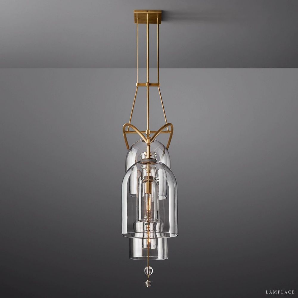 Fulcrum Blown Glass Linear Chandelier 61"