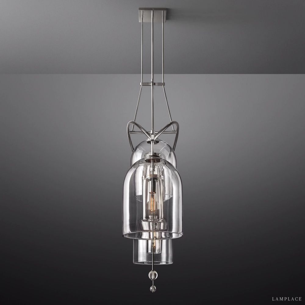 Fulcrum Blown Glass Linear Chandelier 73"
