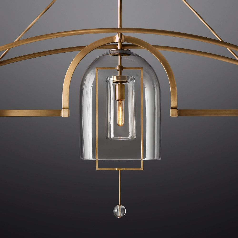 Fulcrum Blown Glass Linear Chandelier 60"