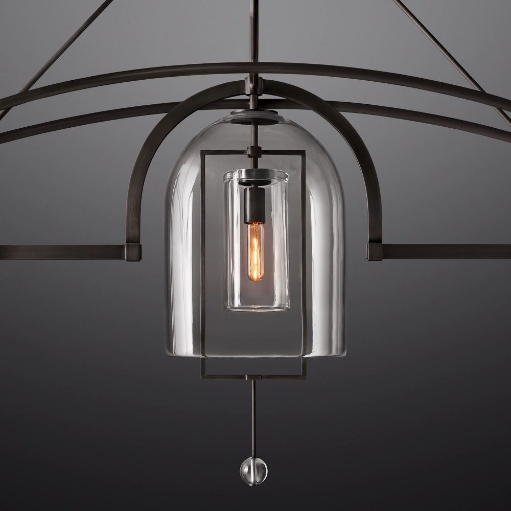 Fulcrum Blown Glass Linear Chandelier 60"