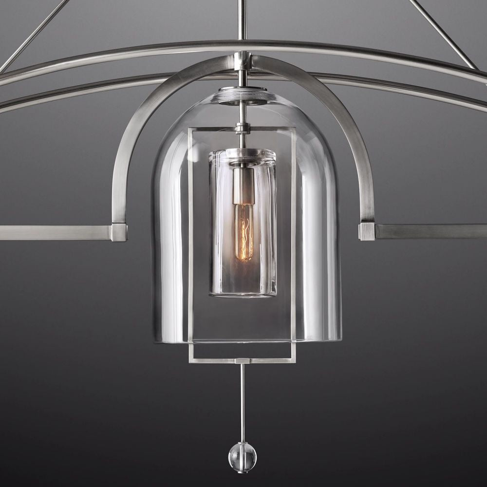 Fulcrum Blown Glass Linear Chandelier 73"