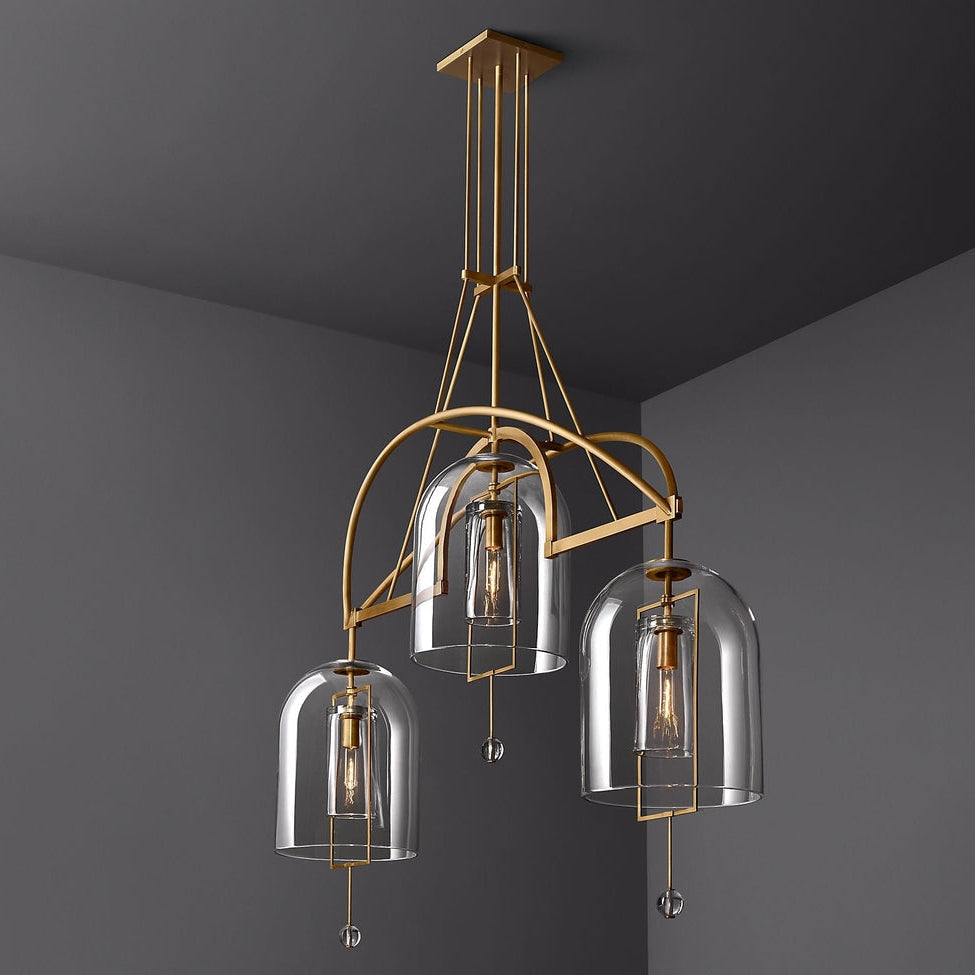 Fulcrum Blown Glass Linear Chandelier 60"
