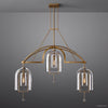 Fulcrum Blown Glass Linear Chandelier 61"