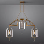 Fulcrum Blown Glass Linear Chandelier 48"