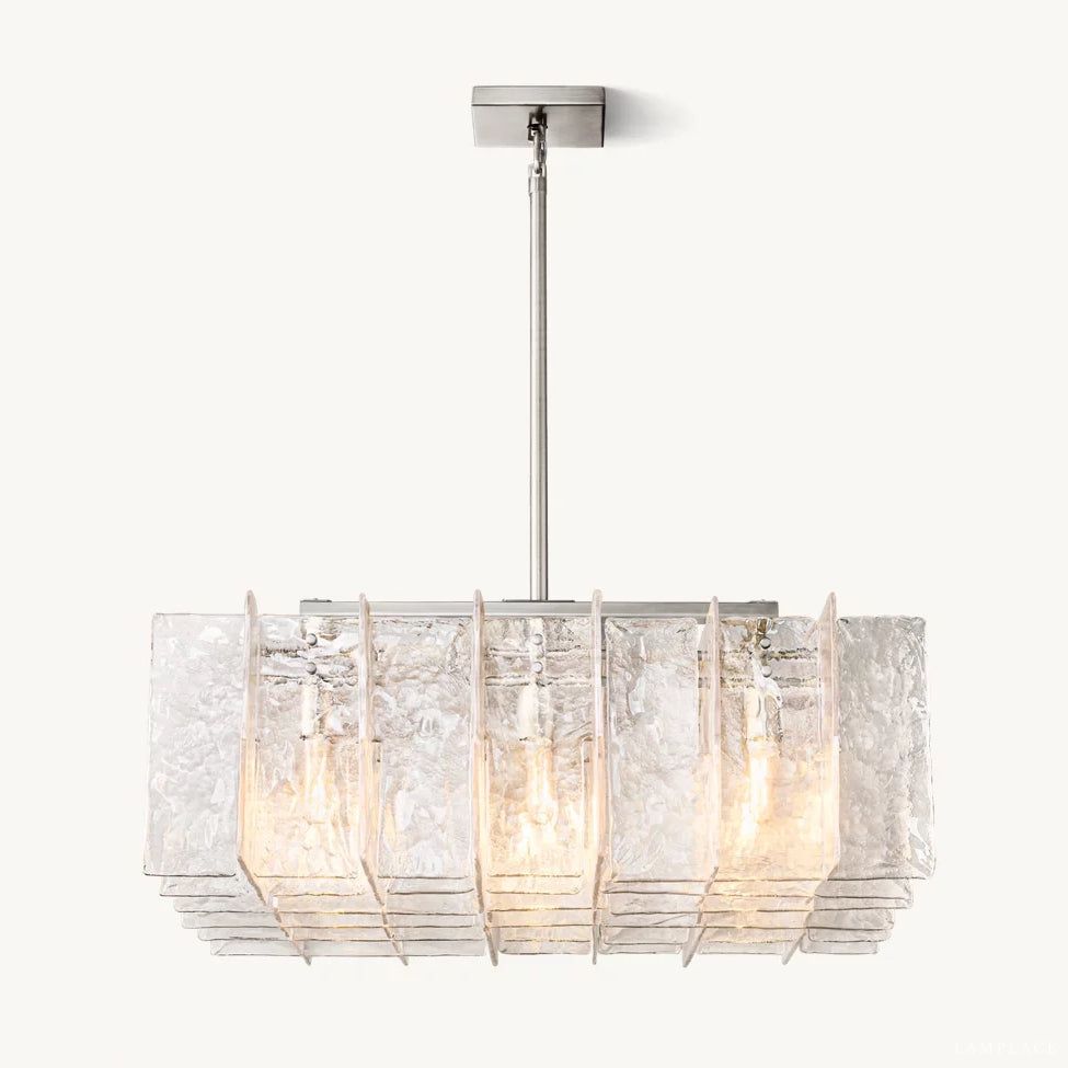 Lattice Module Glass Square Chandelier 37"