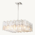 Lattice Module Glass Square Chandelier 37"