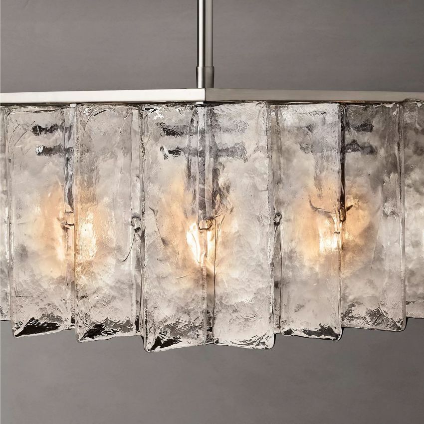 Lattice Module Glass Square Chandelier 49"