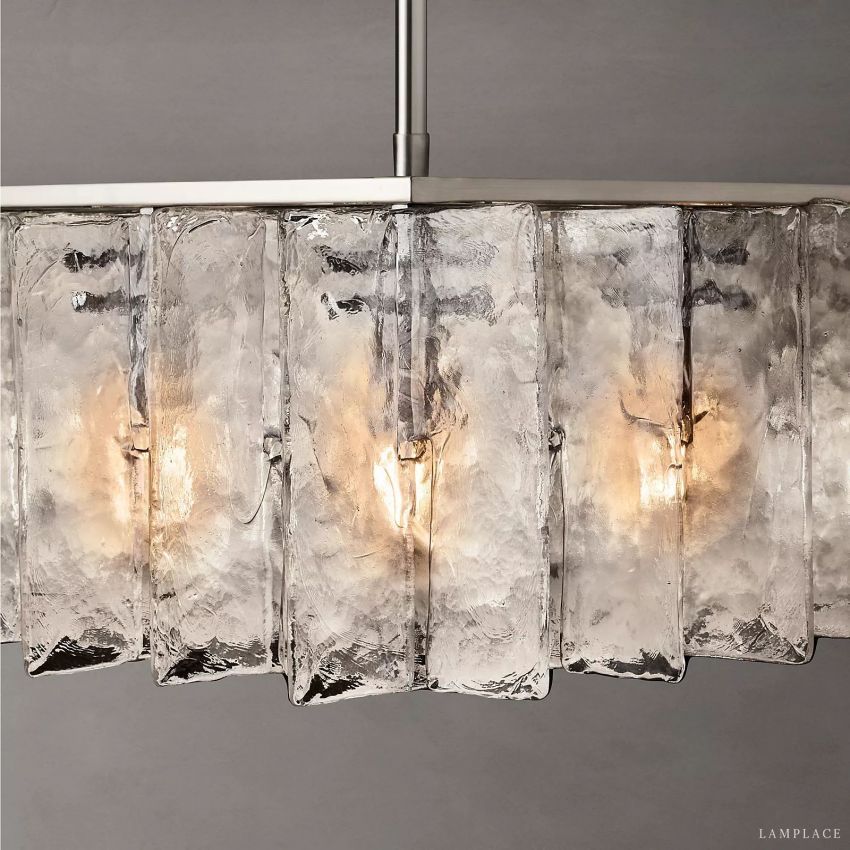 Lattice Module Glass Square Chandelier 49"