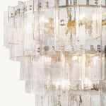 Lattice Module Glass Tiered Round Chandelier 36"