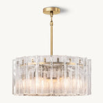 Lattice Module Glass Round Chandelier 37"
