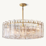Lattice Module Glass Round Chandelier 48"