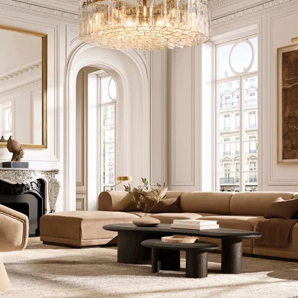 Lattice Module Glass Round Chandelier 48"