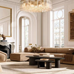 Lattice Module Glass Round Chandelier 48"