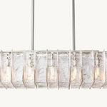 Lattice Module Glass Rectangular Chandelier 49"