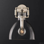 Machinist Glass Cloche Wall Sconce